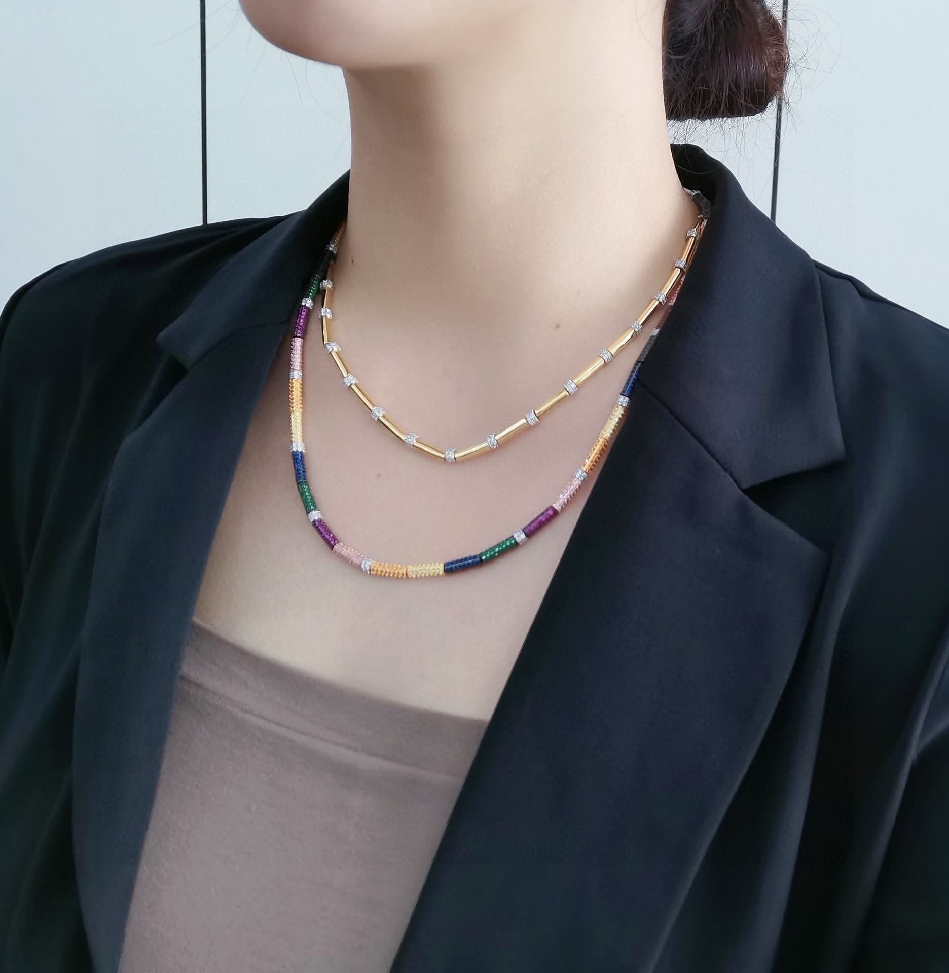 APM Monaco Colorful Beaded Necklace